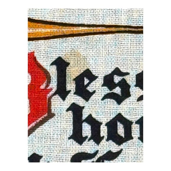 Vtg 1968 Linen Calendar Wall Hanging Bless This House Prayer Housewarming READ - Picture 6 of 9